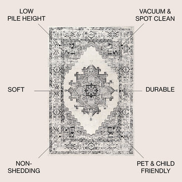 Inigo Cottage Medallion Area Rug